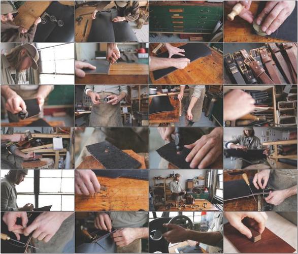手提包手工制作全过程皮革工作室皮革匠